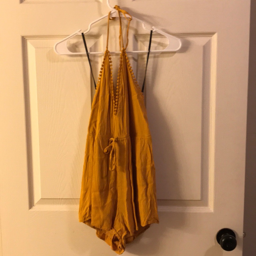 forever 21 yellow gold romper